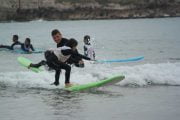 Clases de surf para menores en Suances cantabria Totora Surf School